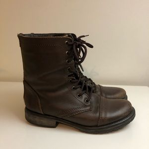 Steve Madden Leather Combat Boots